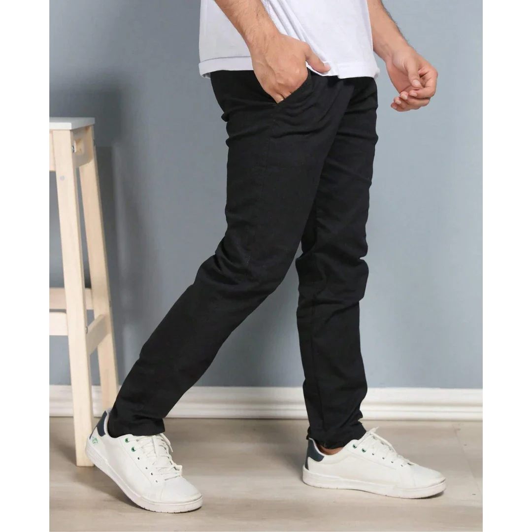 Calça Reta Masculina em Sarja - Kit 4 Unidades