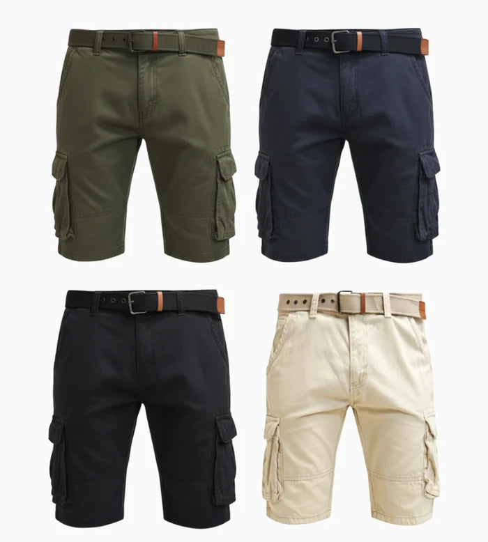Kit 4 Bermudas Cargo Masculina Casual - [Cores Mistas]