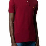 Camisa Gola Polo Ralph Lauren Masculina Custom Fit - Marsala
