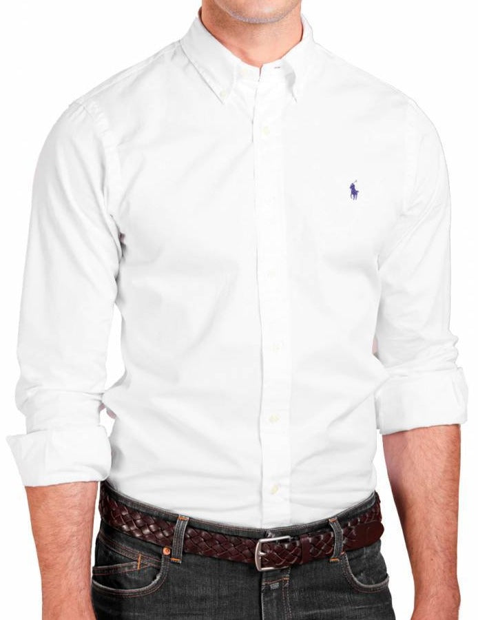 Camisa Social Ralph Lauren Oxford - Branca