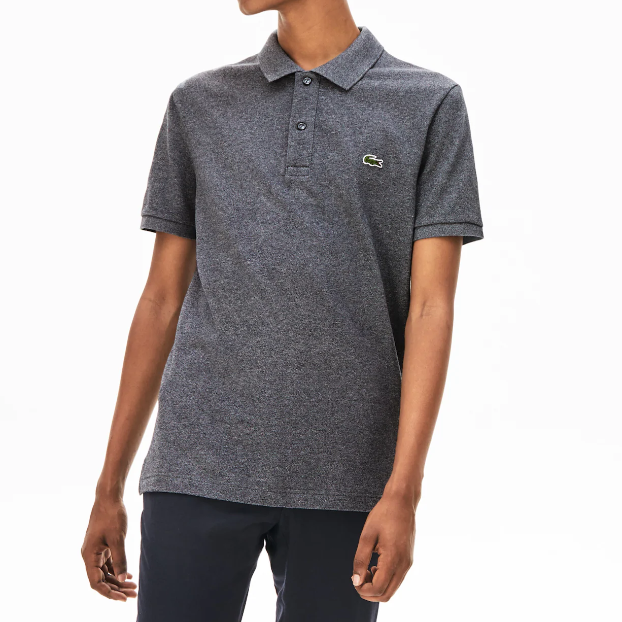Camisa Gola Polo Lacoste Classic Fit Cinza