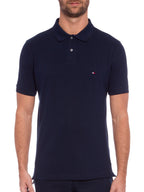 Camisa Gola Polo Tommy Hilfiger Masculina Coupe Sur Ivy - Azul Marinho