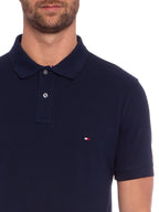 Camisa Gola Polo Tommy Hilfiger Masculina Coupe Sur Ivy - Azul Marinho