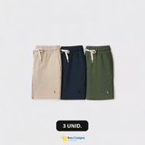 Kit 3 Shorts RL Linho