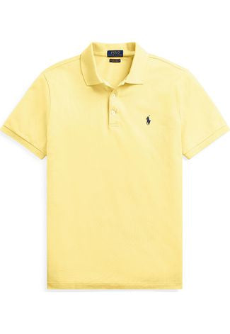 Camisa Gola Polo Ralph Lauren Masculina Custom Fit - Amarelo Claro