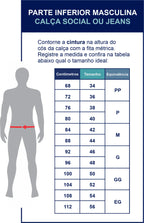 ULTIMA OPORTUNIDADE Calça Reta Masculina em Sarja 3 Unidades