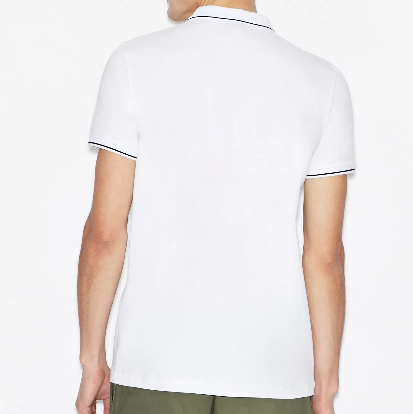 Camisa Polo Armani Exchange Slim Fit - Branca