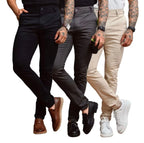 ULTIMA OPORTUNIDADE Calça Reta Masculina em Sarja 3 Unidades