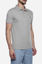 Camisa Gola Polo Ralph Lauren Masculina Custom Fit - Cinza